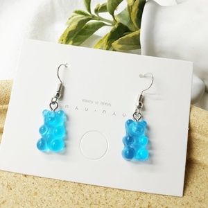 Blue Gummy Bear Earrings